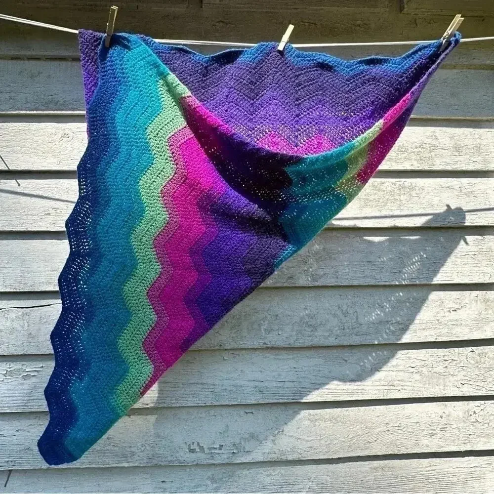 Handmade Chevron Pattern Afghan32